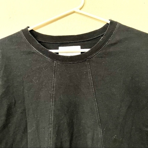 CURRENT/ELLIOTT Cotton Black cropped boxy oversized tee womens size 1 /S - Picture 4 of 9